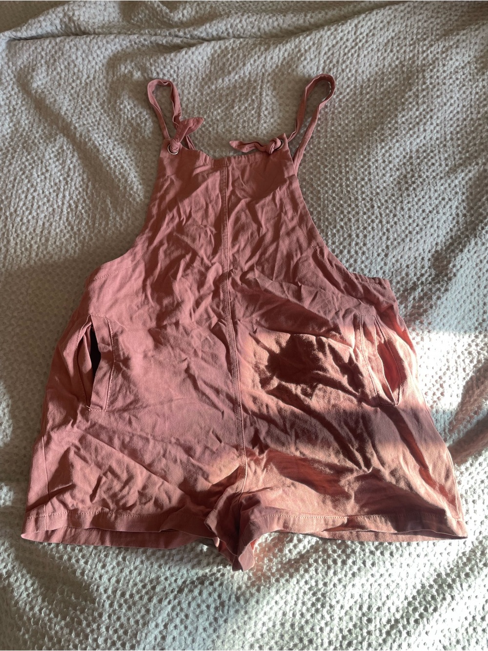 &merci Dusty Rose Tie-Strap Maternity Romper